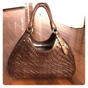 Cole Haan metallic woven bag